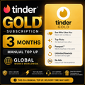 Tinder Gold Subscription 3 Month Manual Top Up Global