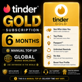 Tinder Gold Subscription 6 Month Manual Top Up Global