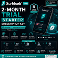 Surfshark VPN 2-Month Trial Starter Subscription Key Global