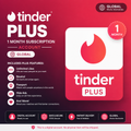 Tinder Plus 1 Month Subscription- Account Global