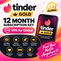 Tinder Gold 12 Month Subscription Key - VPN for Global