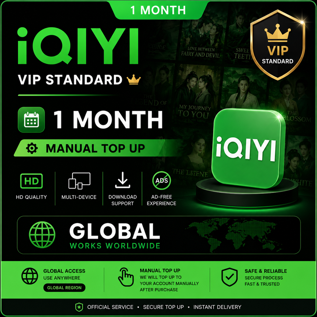 iQIYI VIP Standard 1 Month- Manual Top Up Global